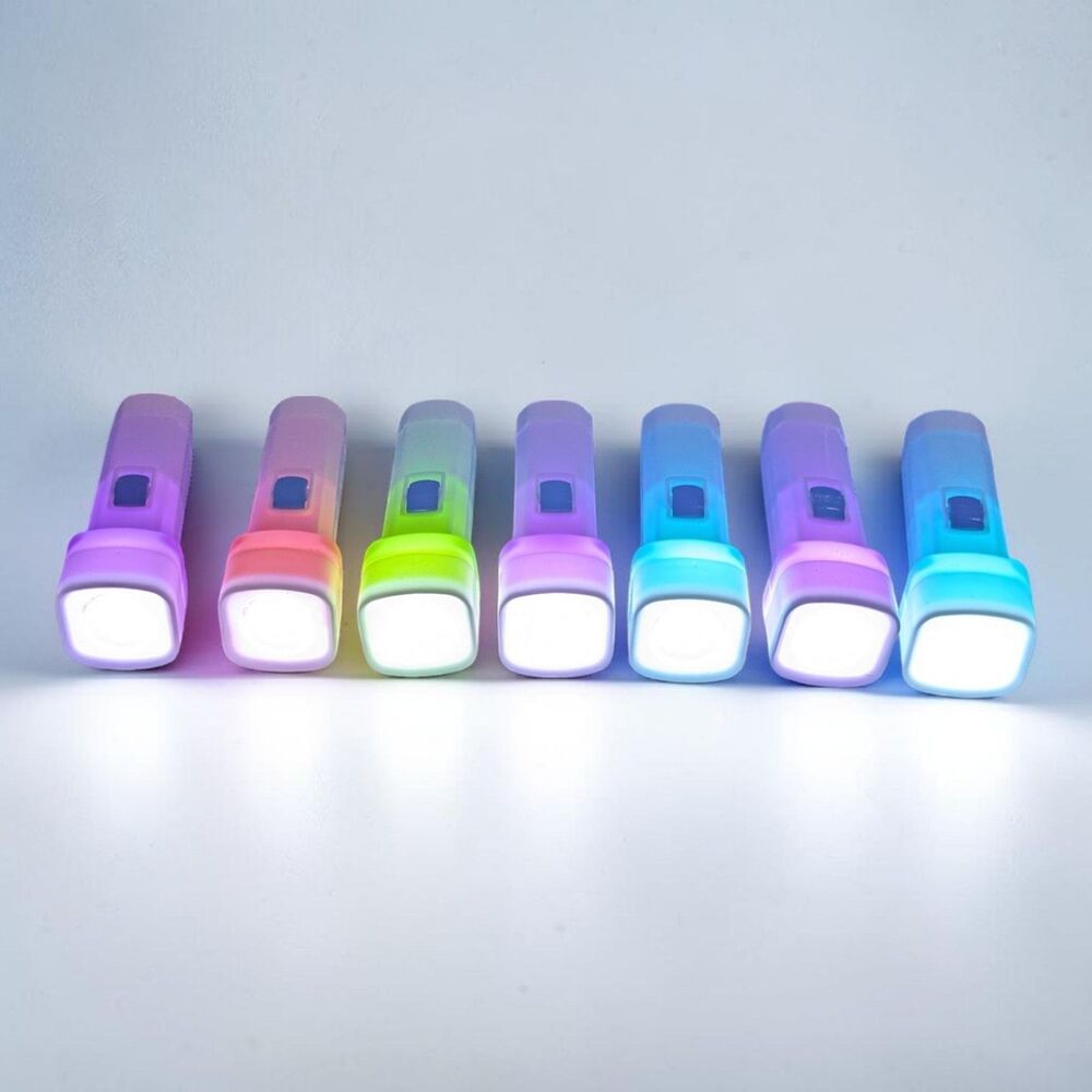 Pastel Mini LED Flashlight Set, Cute Pocket Flashlights Bundle, Portable Lights
